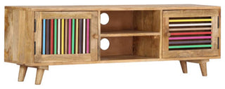vidaXL TV Stand TV Unit Sideboard TV Console Media Cabinet Solid Mango Wood