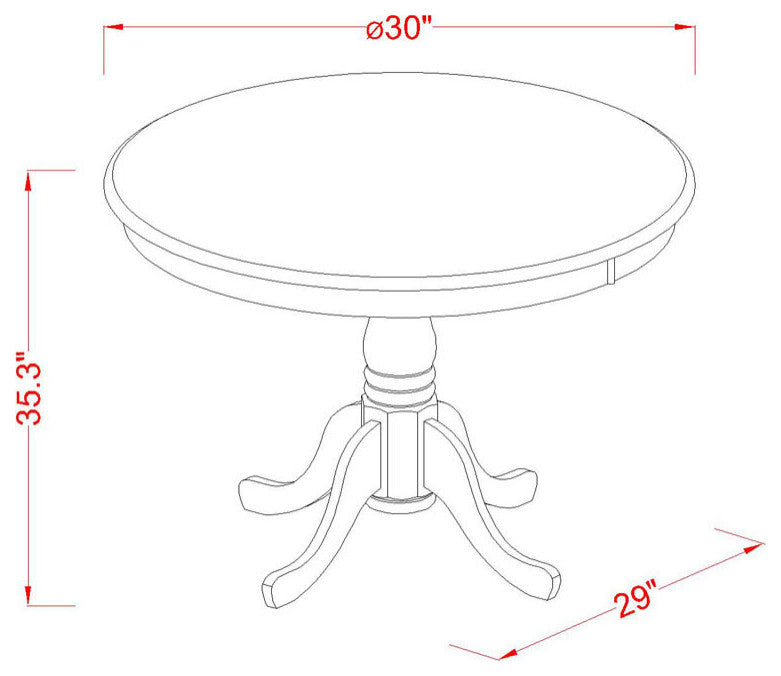 5 Pc Counter Height Set - High Table And 4 Dining Chairs