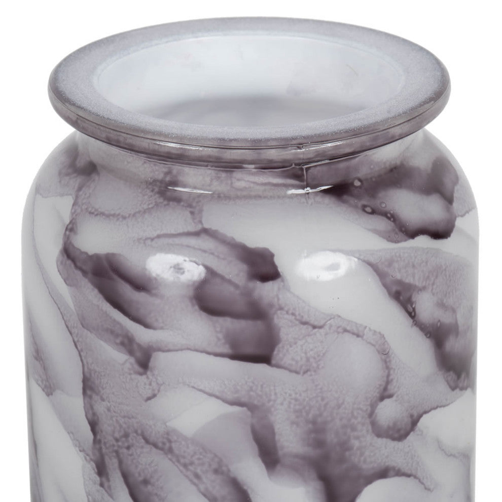 Vickerman LG180712 5.8" Marble Paint Round Glass Container