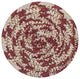 Olive/Burgundy/Gray Round Coaster, 4"x4"