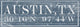 "Austin, TX" Painting Print on White Wood, 45"x15"