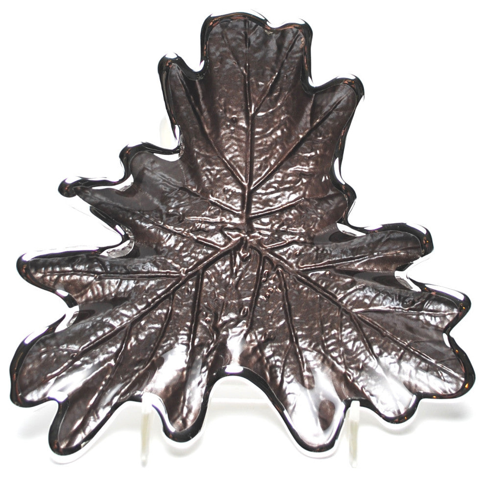 Foglia Grape Leaf Tray Brown
