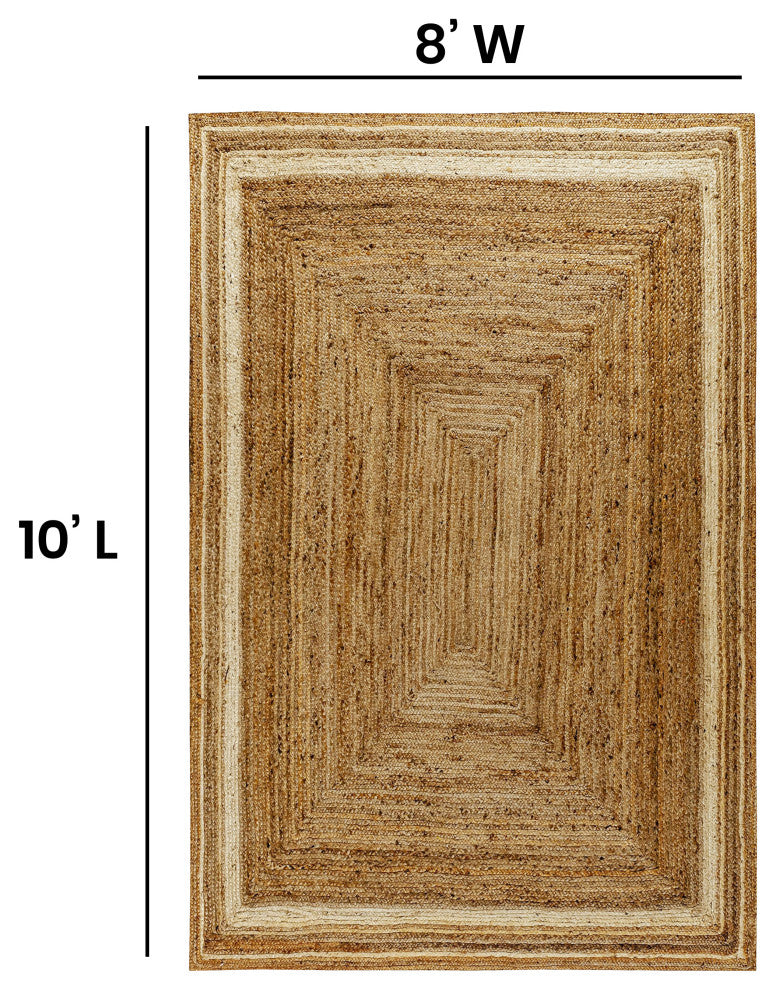 Olivia Collection Neutral Tone Area Rug Rectangle 8' x 10'