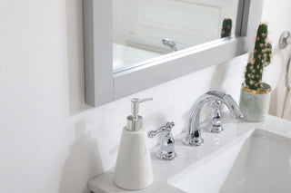 24" Contemporary Grey-Light Vanity Mirror