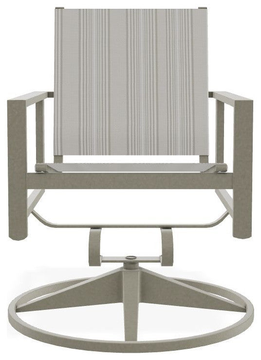 Tribeca Sling Outdoor Swivel Rocker, Harbor/Storm