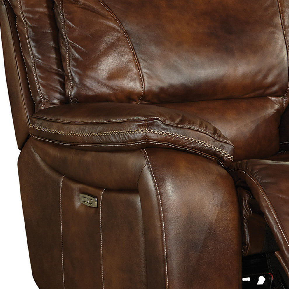 Vail Burnt Sienna Power Reclining Sofa and Two Recliners