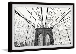 "Brooklyn Bridge Arches" Framed Painting Print, 30x20