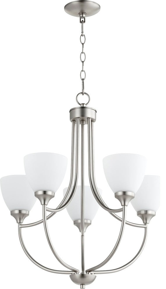 Quorum Enclave 5 Light 24" Chandelier, Satin Nickel