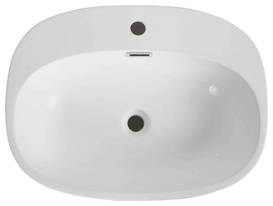 24" Streamline K-1486-24 Solid Surface Resin Freestanding Basin