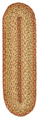 Homespice Decor Harvest Jute Braided Stair Tread 8" x 28" (Oval)