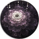 Black Flower With Silver Details, Floral Digital Round Wall Art, 38"