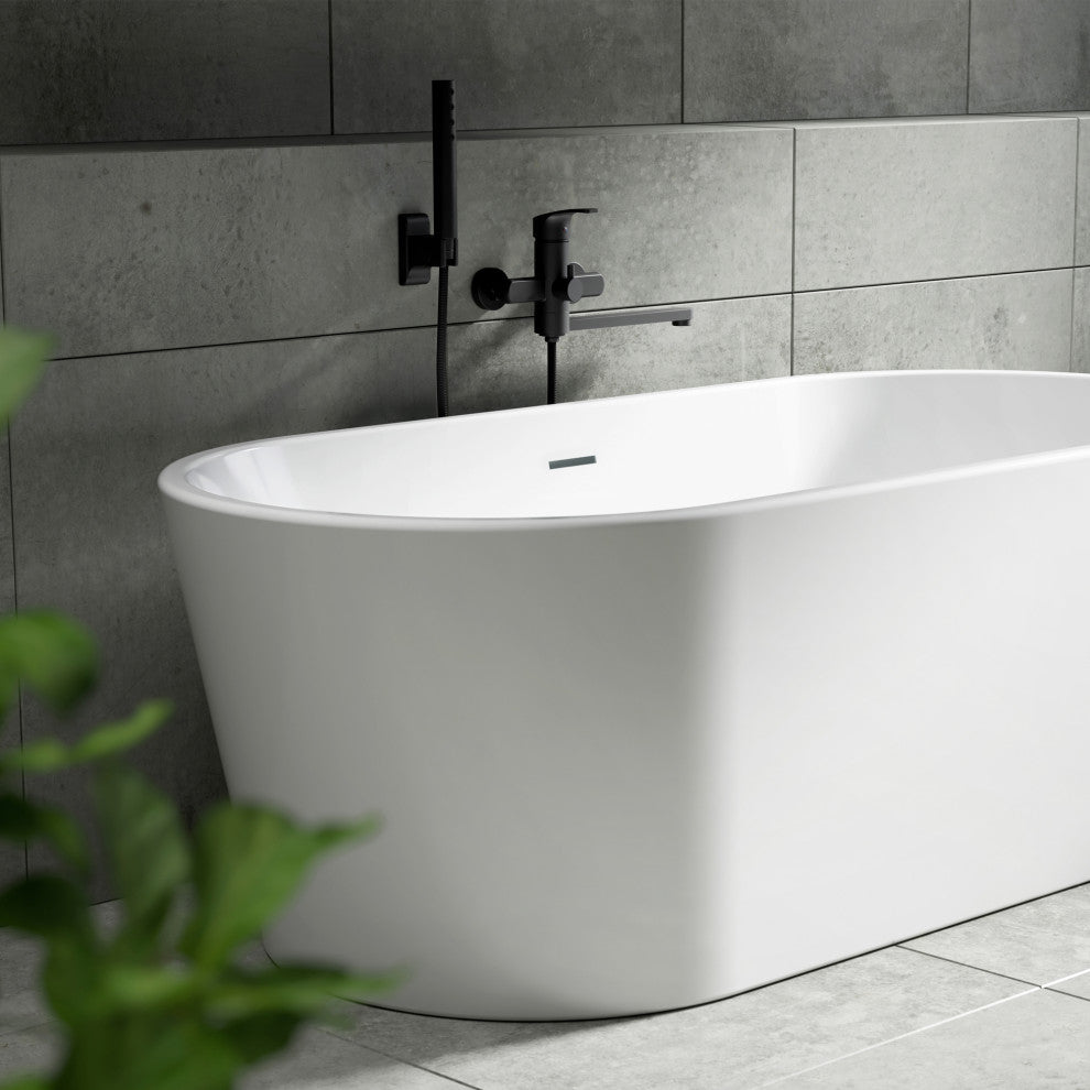 Wall Mounted Tub Filler, Matte Black