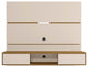Vernon 62.99 Floating Entertainment Center in Off White and Cinnamon
