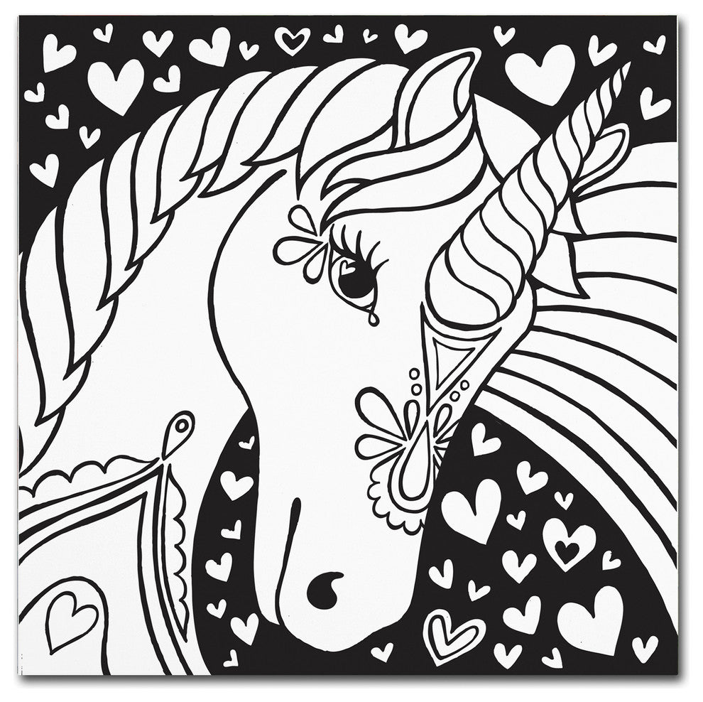 Hello Angel ''Sweet Unicorn'' Canvas Art, 35x35