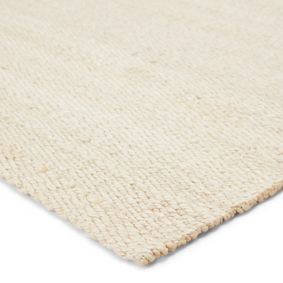 Jaipur Living Hutton Natural Solid White Area Rug, 5'x8'