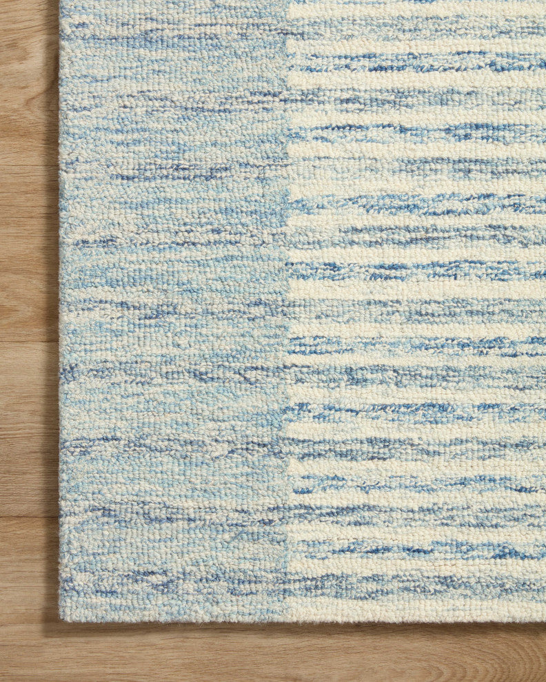 Chris Loves Julia x Loloi Chris Ivory / Denim 2'-6" x 9'-9" Runner Rug