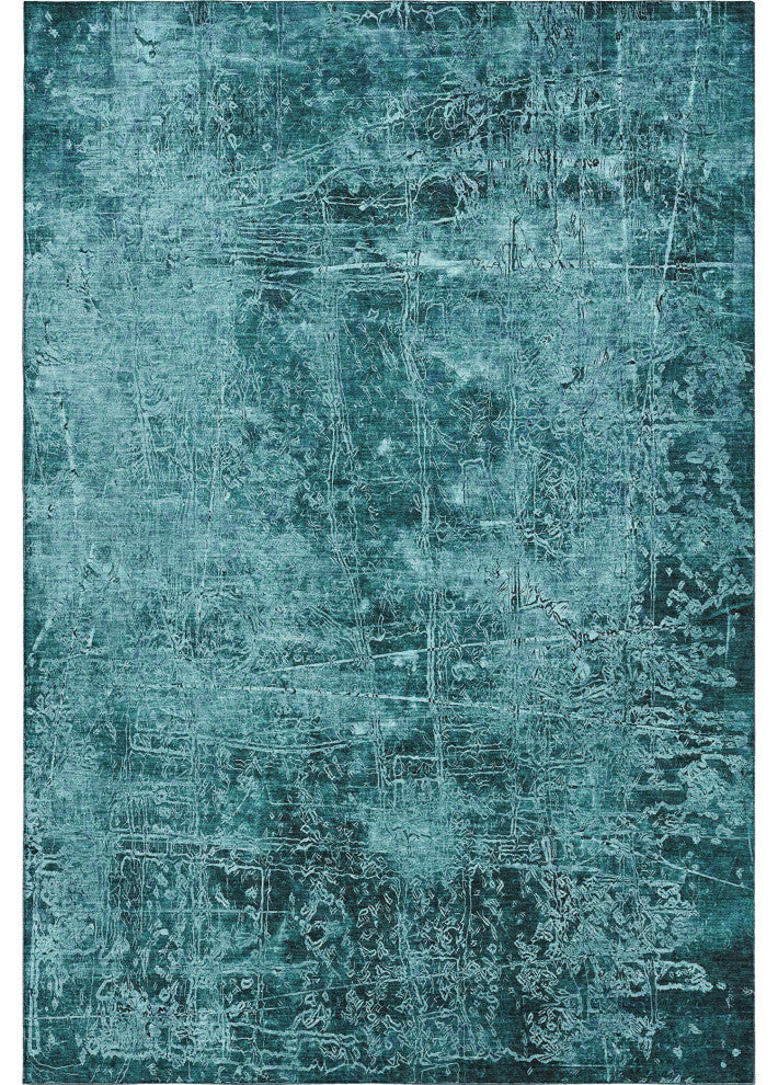 Premium Machine Washable Mayfield AMF559 Teal 10' x 14' Rug