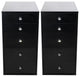 SlayStation 5-Drawer Vanity Storage Unit, Pro Black, Pair