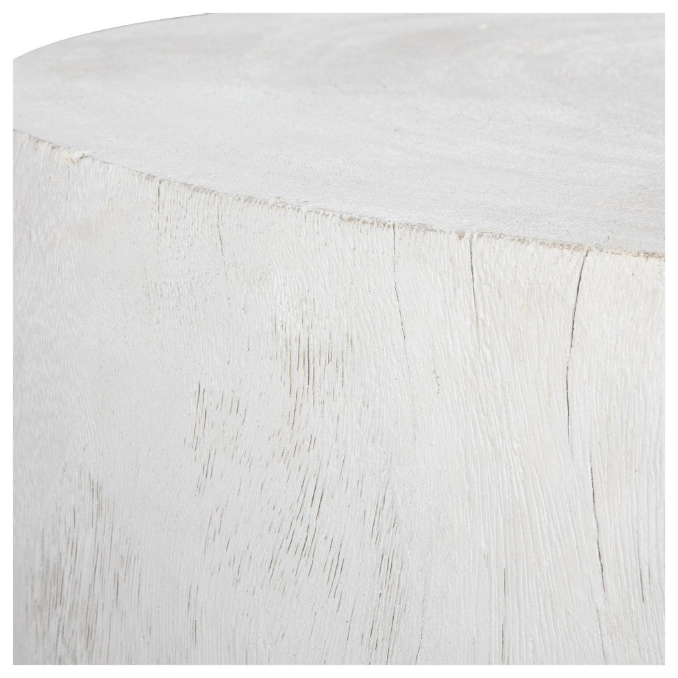Uttermost 22946 Elevate 24" Diameter Wood Table - Matte White