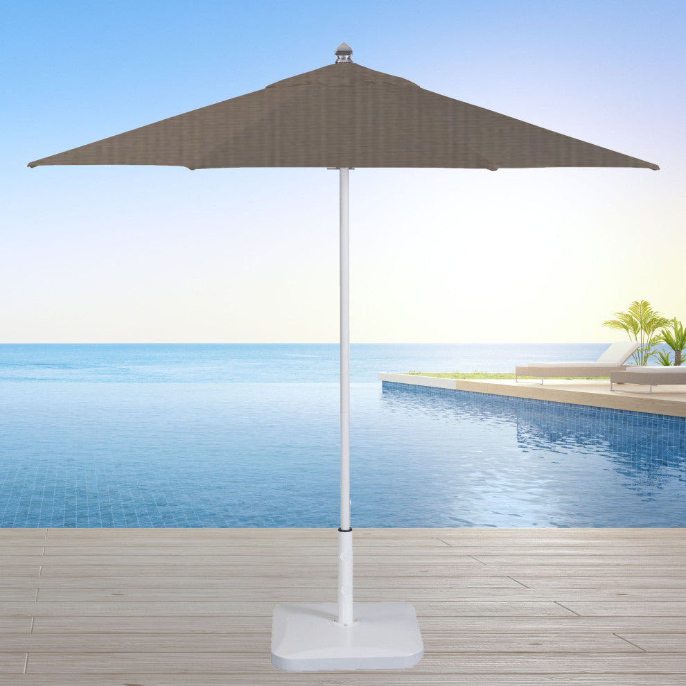 9'' Round Flexibe Commercial Umbrella, White, Graphite
