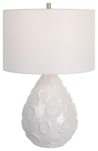 Uttermost Loop White Glaze Table Lamp