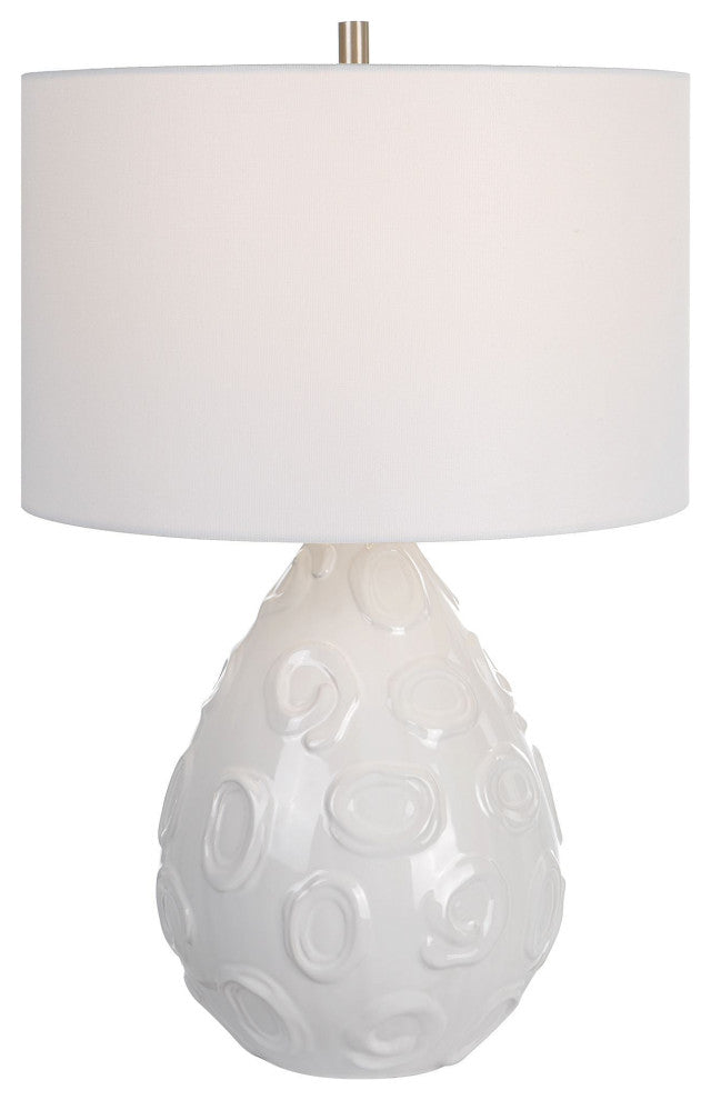 Uttermost Loop White Glaze Table Lamp