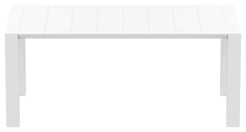Compamia Vegas 70"-86" Extendable Dining Table, Wicker White