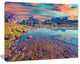 Beautiful Lake in Lago Rienza, Seashore Canvas Art Print, 60"x28"
