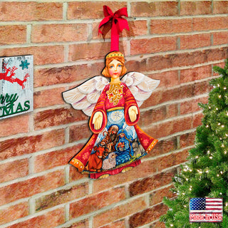Nativity Christmas Angel Door Hanger