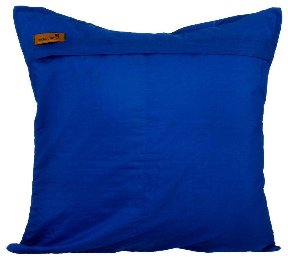 Blue Throw Pillow Covers 16"x16" Decorative Cushion Cover Silk, Blue Ripples