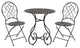 Safavieh Adriel 3Pc Bistro Set, Black Rust