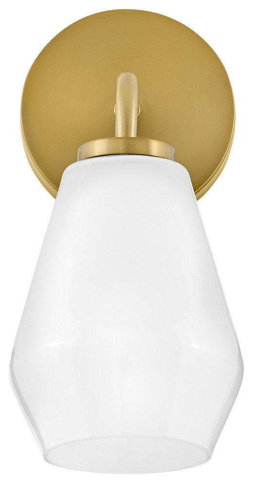 Lark Gio 11.25" Single Bath Vanity Light, Lacquered Brass