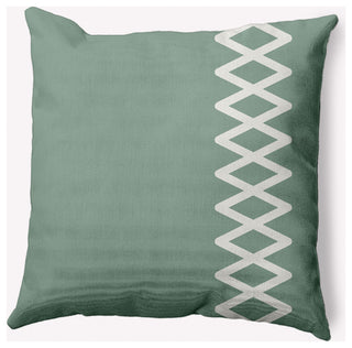 18x18" Zipper Stripe Nautical Decorative Indoor Pillow, Sage