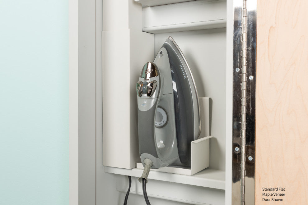 Premium Swivel Electric Ironing Center, Flat Maple Veneer Door