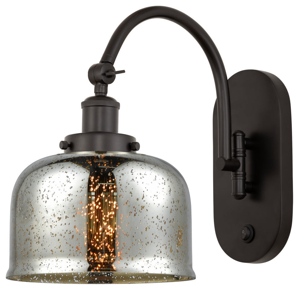 Bell Sconce, Oil Rubbed Bronze, Silver Plated Mercury, Silver Plated Mercury