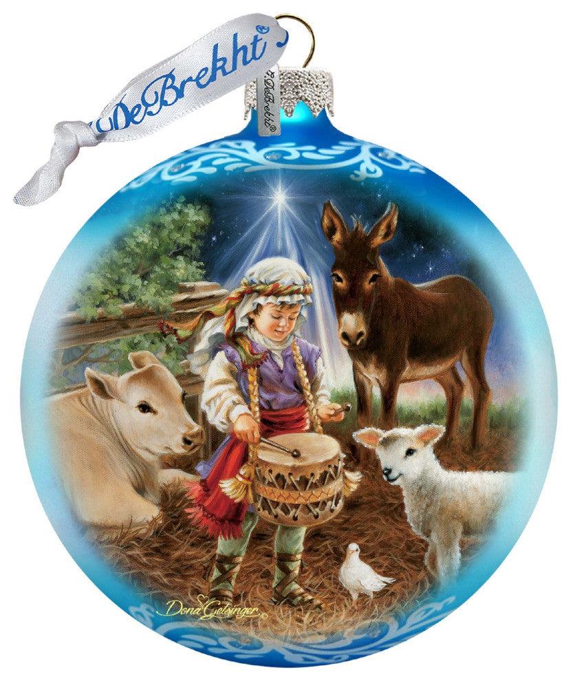 Little Drummer Boy Glass Ornament