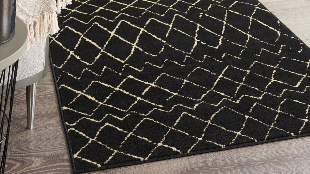 Nourison Grafix 3' x 5' Black Bohemian Indoor Area Rug
