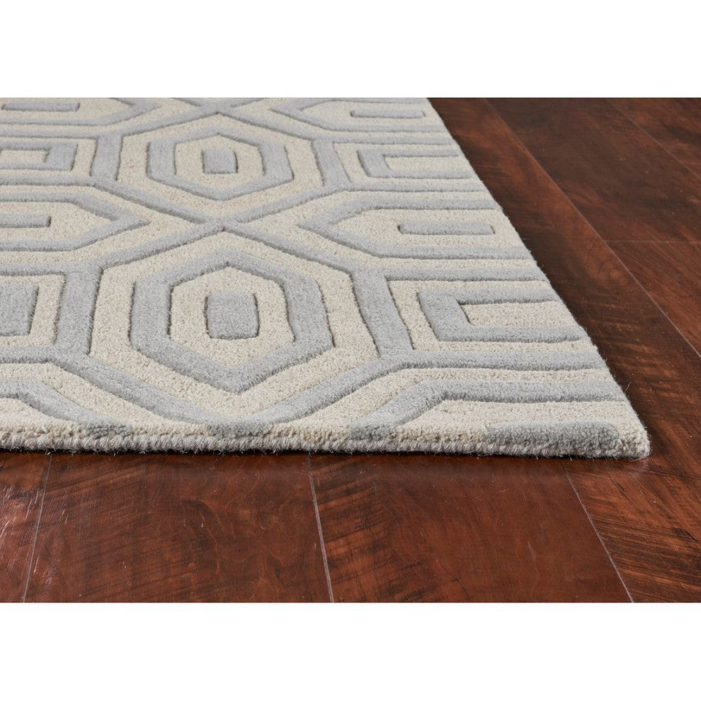 KAS Eternity 1062 Gray Escape Area Rug, 4'x6'