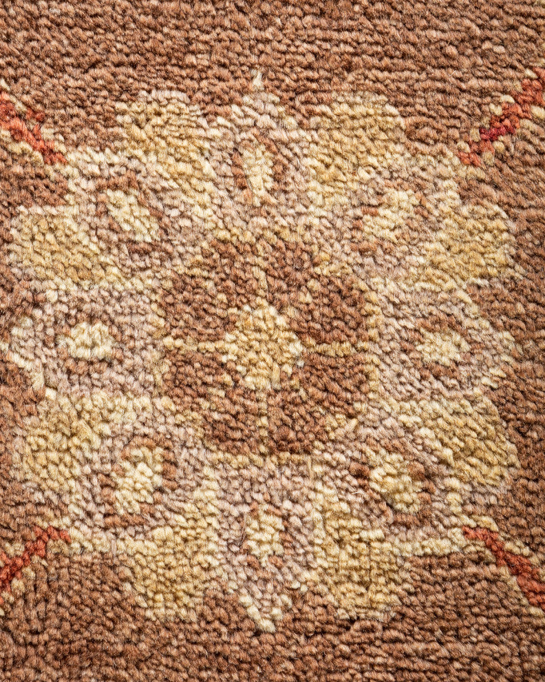 Eclectic, One-of-a-Kind Hand-Knotted Area Rug Brown, 12' 0 x 14' 10