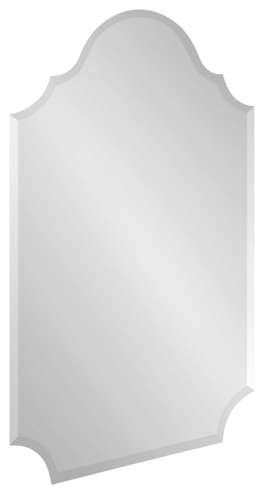 Reign Frameless Arch Wall Mirror, Silver 24x36