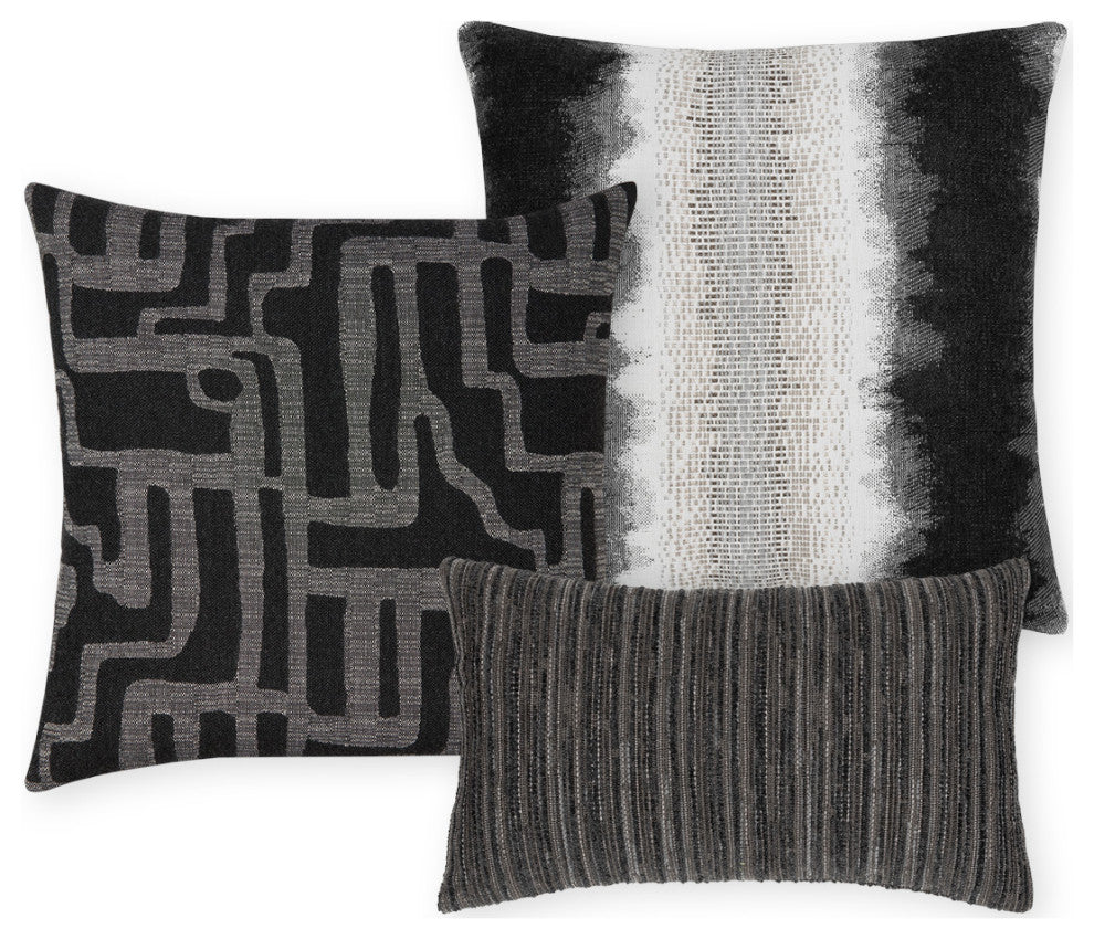 Noble Charcoal Indoor/Outdoor Performance Pillow, 20"x20"