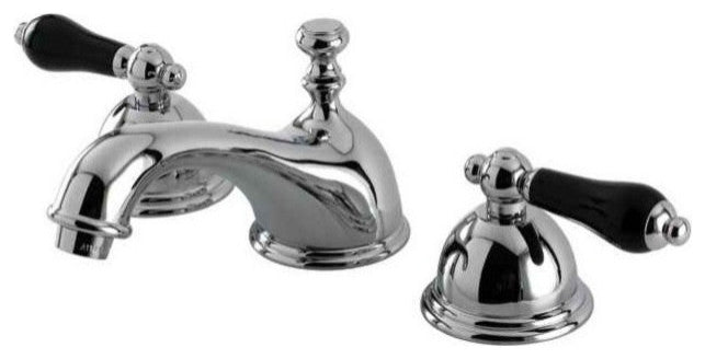Kingston Brass Widespread Bathroom Faucet With Brass Pop-Up, Polished Chrome