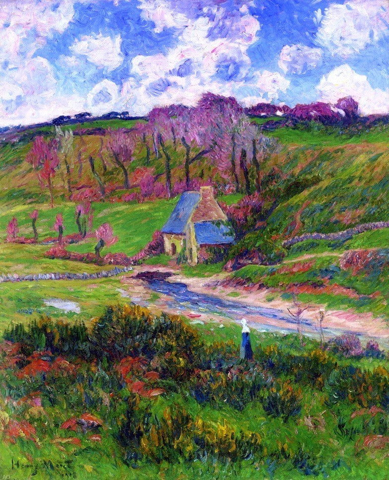 Henri Moret Bretons on the Banks of a River Wall Decal