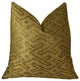 Deep Bridge Taupe and Copper Handmade Luxury Pillow, 26"x26"