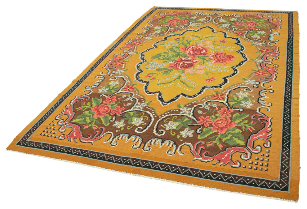 Rug N Carpet - Handmade Oriental 6' 3'' x 10' 4'' Unique Flatweave Kilim Rug