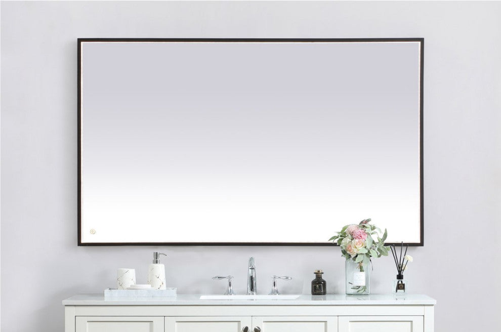 Elegant MRE63660BK Pier 36x60" LED Mirror