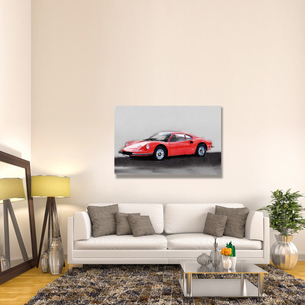 "Ferrari Dino 246 GT Watercolor" Fine Art Print