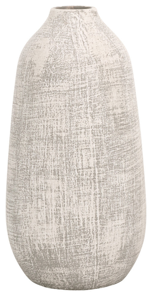 Safavieh Oia 10.75" Ceramic Vase, Grey/White Washed