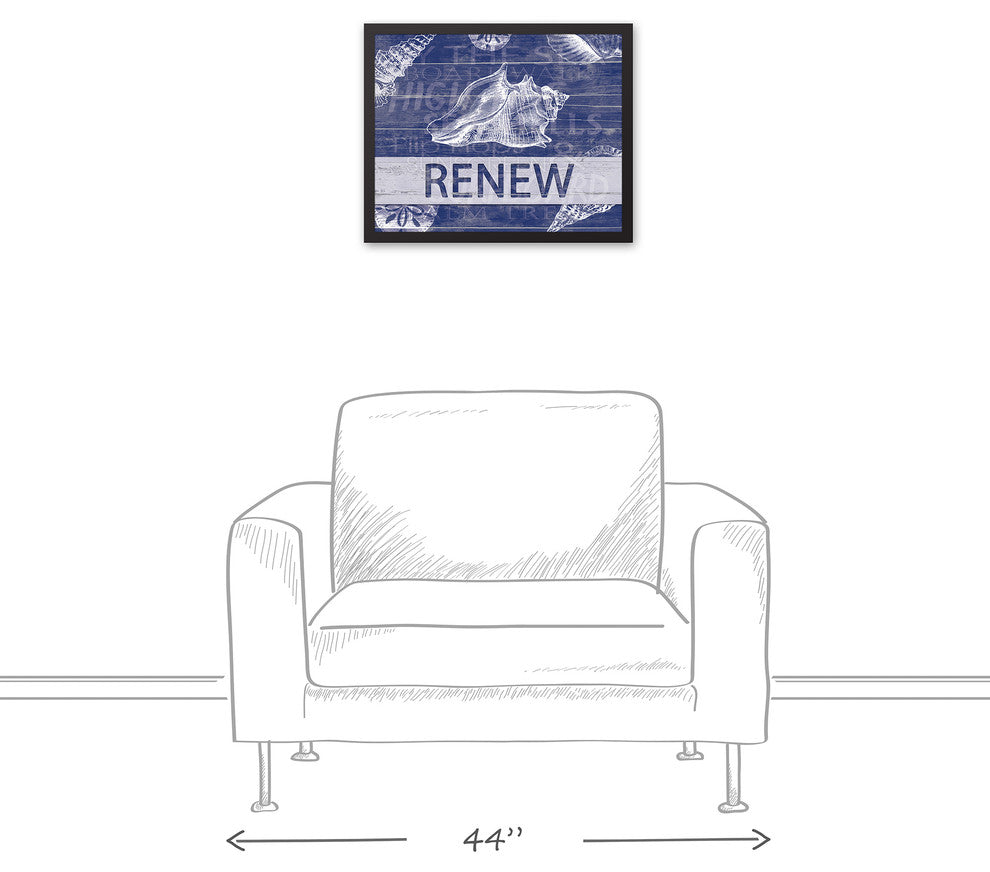 Renew Shell 16x20 Black Framed Canvas