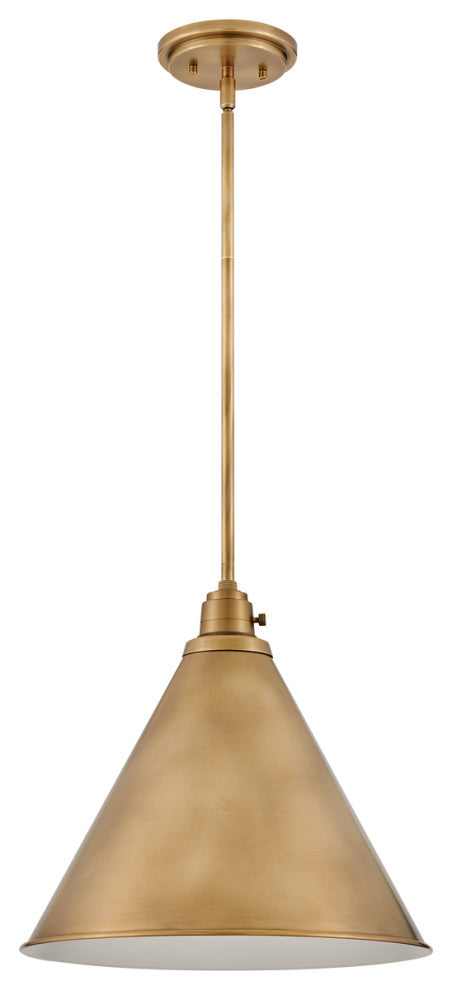 Hinkley Arti 14.5" Medium Pendant Light, Heritage Brass